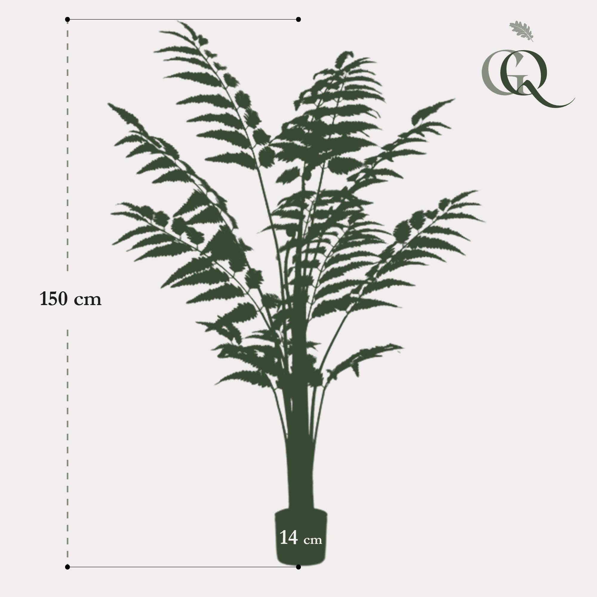 La Green Touch - Fougère plante artificielle - h150cm, Ø12cm- La Green Touch - Imagen 4