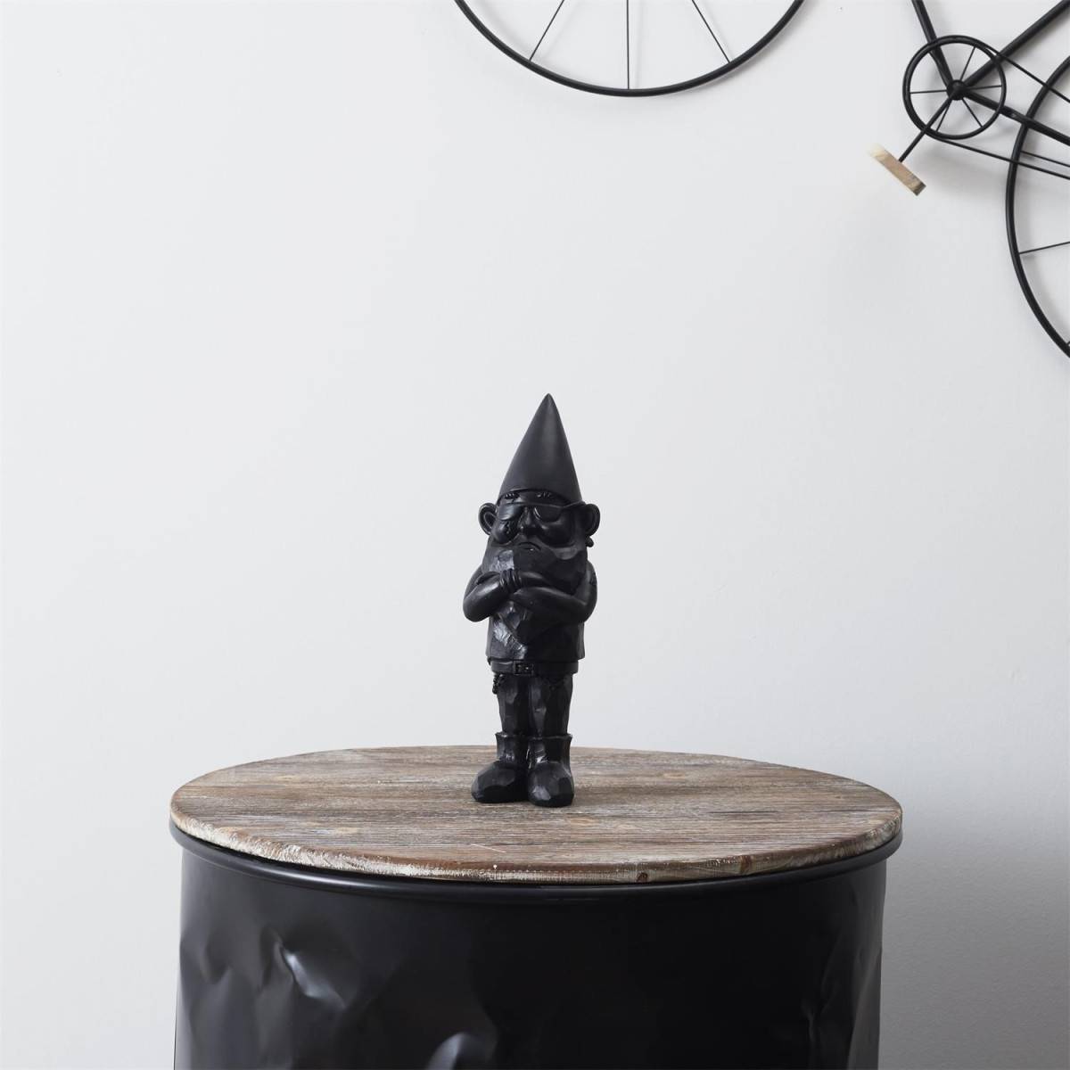 The Home Deco Factory - Statue intérieure extérieure en polyrésine Nain 13.5 x 12 x 33 cm Bad - Imagen 5
