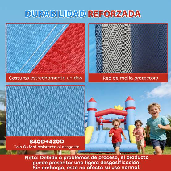 Château gonflable souffleur toboggan trampoline piscine cage boxe panier basket 277 × 270 × 215 cm - Image 7