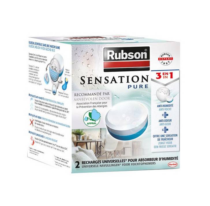 Rubson - 2 x recharges pour absorbeur d?humidité 3en1 neutre 2091194 Rubson
