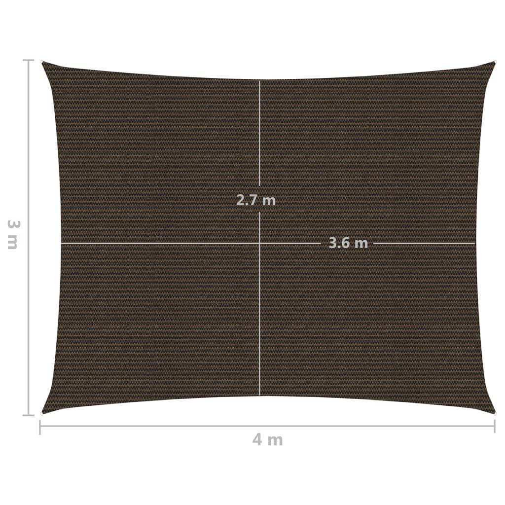 Helloshop26 - Voile d'ombrage 160 g/m² marron 3 x 4 m PEHD - Imagen 6