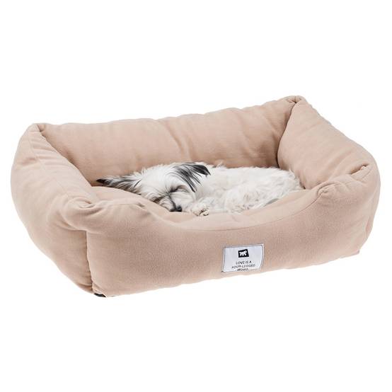 Ferplast - Canapé Lit pour Chiens et Chats COCCOLO MICROFLEECE 50 Doux Micropolaire Lavable Beige - Imagen 6