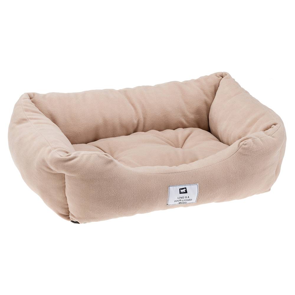 Ferplast - Canapé Lit pour Chiens et Chats COCCOLO MICROFLEECE 50 Doux Micropolaire Lavable Beige - Imagen 1