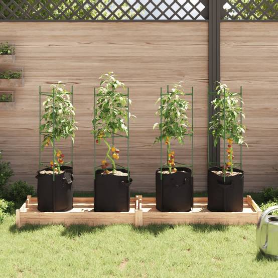 ComfortXL - Kit de 4 Cages à Tomates Acier avec Sacs de Plantation pour Culture en Pot Jardin Vert 116 cm – ComfortXL Outdoor Living - Image 3