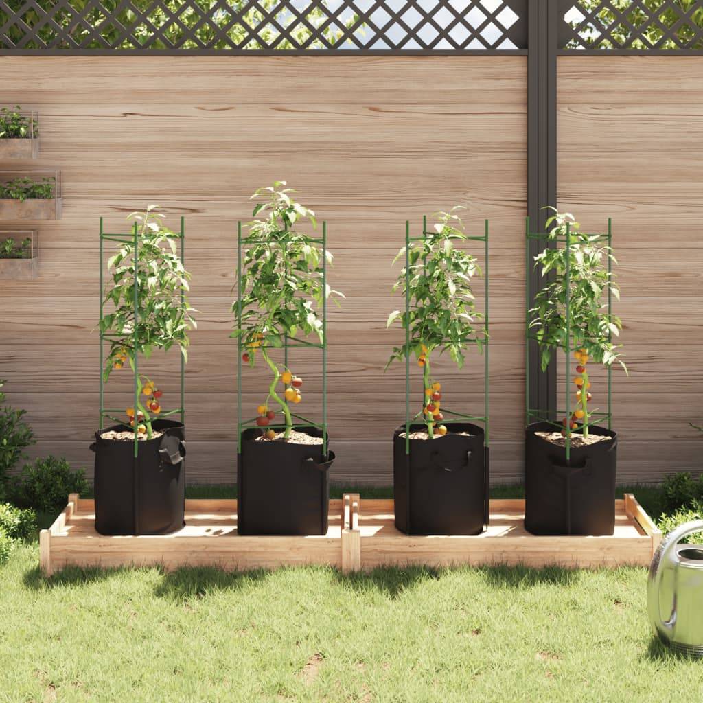 ComfortXL - Kit de 4 Cages à Tomates Acier avec Sacs de Plantation pour Culture en Pot Jardin Vert 116 cm – ComfortXL Outdoor Living - Image 3