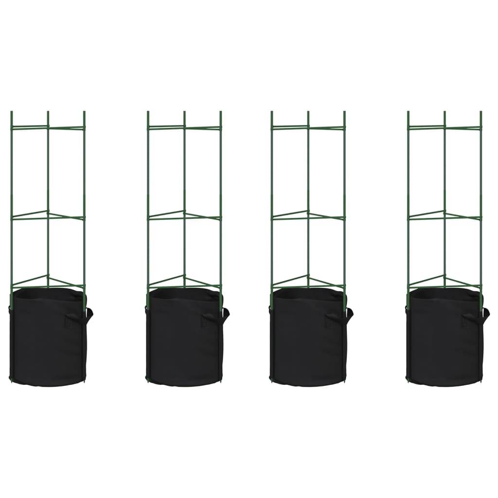 ComfortXL - Kit de 4 Cages à Tomates Acier avec Sacs de Plantation pour Culture en Pot Jardin Vert 116 cm – ComfortXL Outdoor Living - Image 2