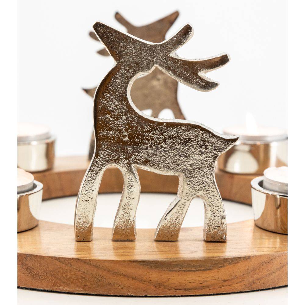 Aubry Gaspard - Support 4 bougies en bois et aluminium - Imagen 2
