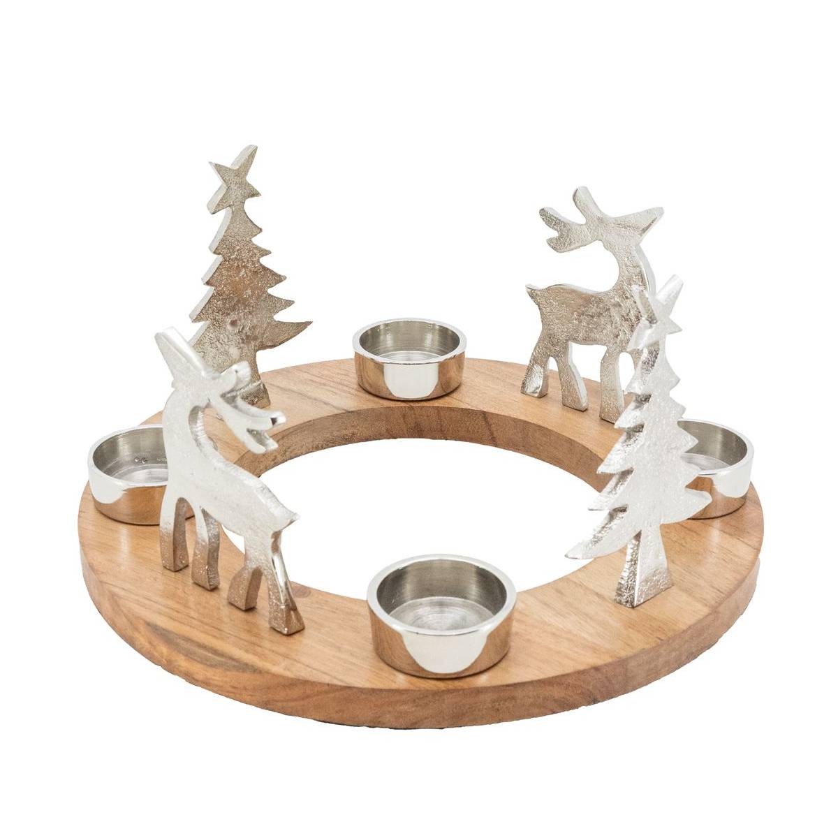 Aubry Gaspard - Support 4 bougies en bois et aluminium - Imagen 1