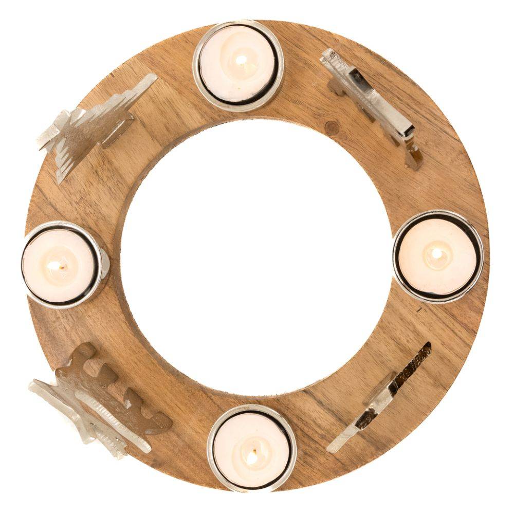Aubry Gaspard - Support 4 bougies en bois et aluminium - Imagen 3