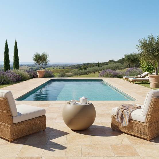 Table de jardin ronde querida hauteur 70 cm - plast'up rotomoulage - Imagen 4