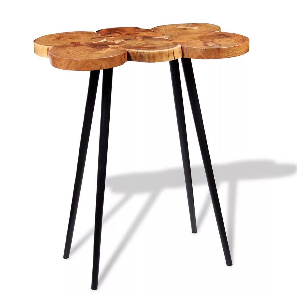 Helloshop26 - Table haute mange debout bar bistrot bois d'acacia massif 110 cm - Imagen 1