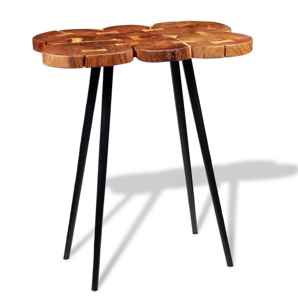 Helloshop26 - Table haute mange debout bar bistrot bois d'acacia massif 110 cm - Imagen 4