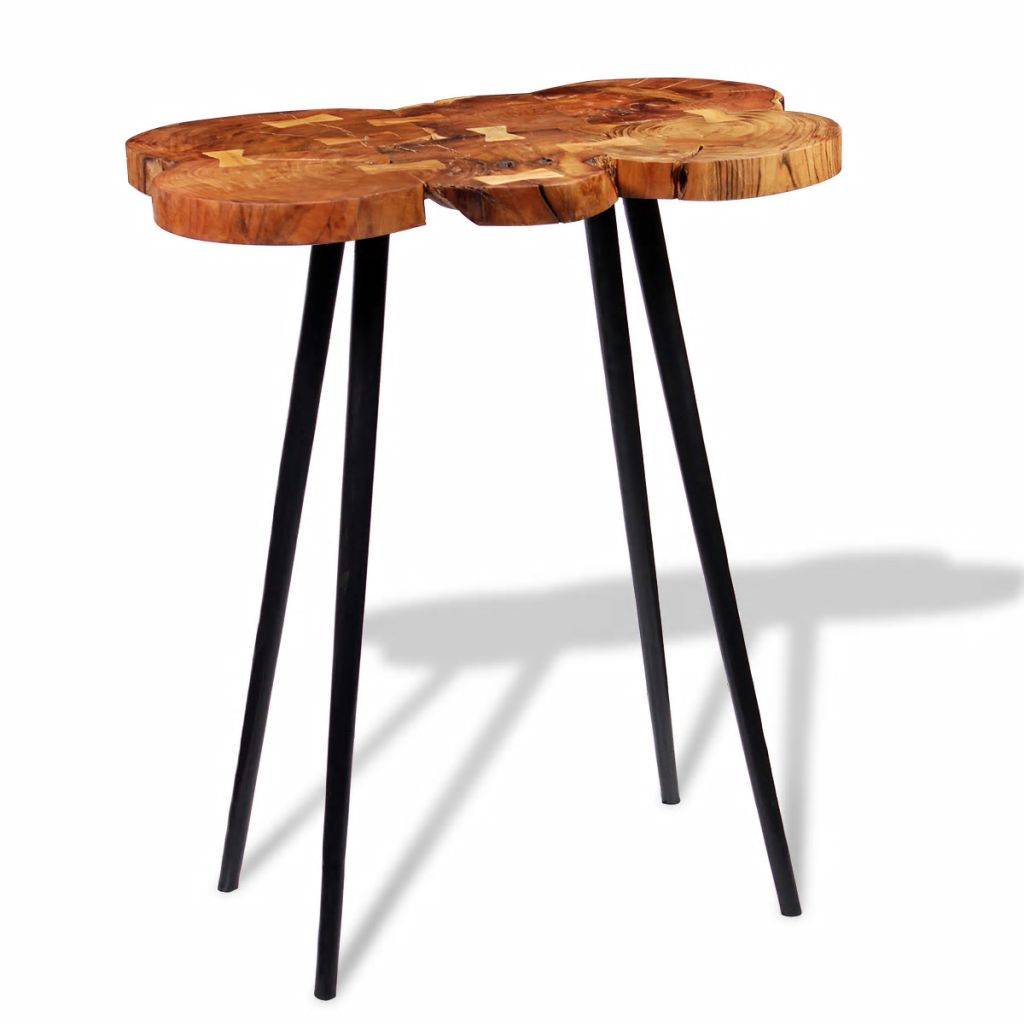 Helloshop26 - Table haute mange debout bar bistrot bois d'acacia massif 110 cm - Imagen 3