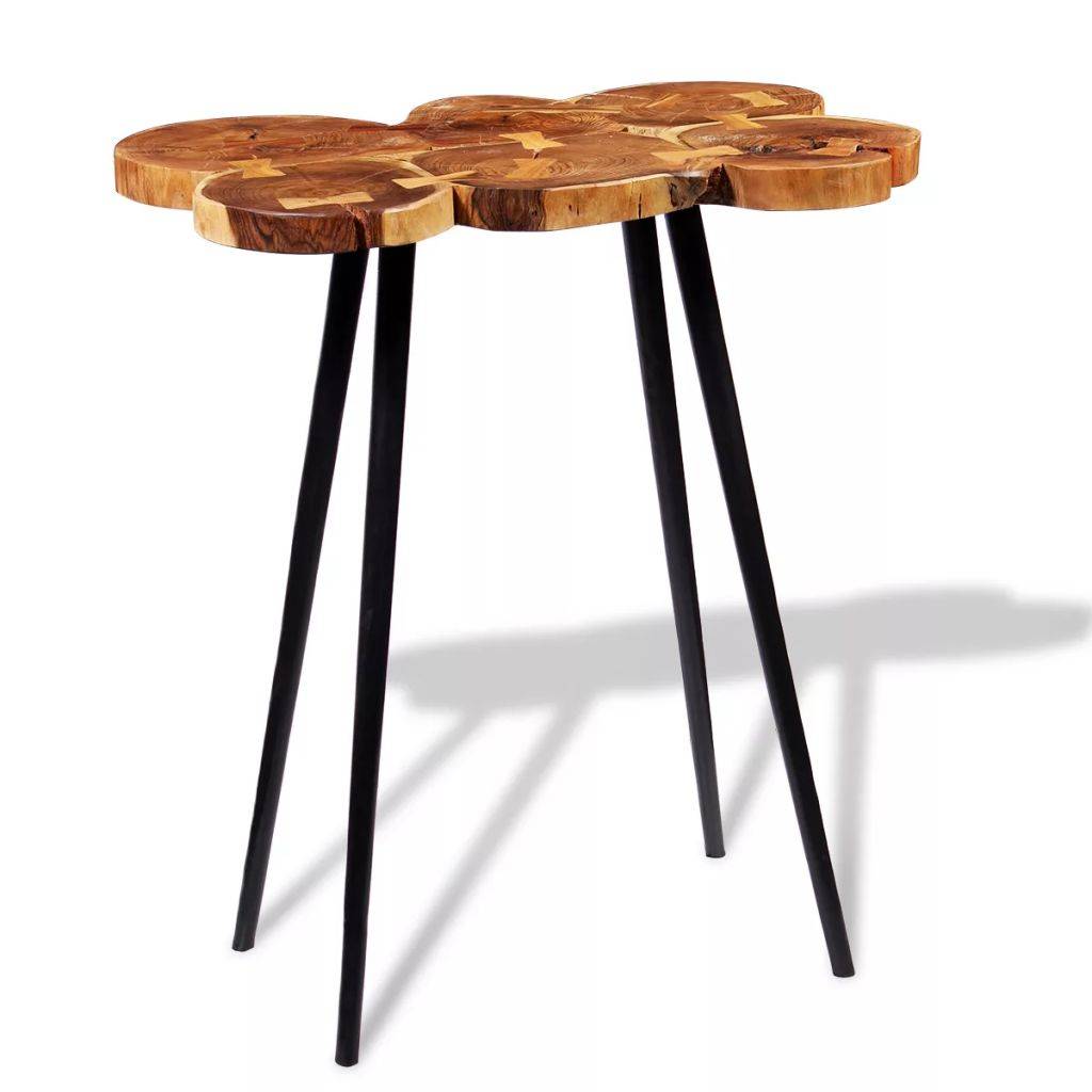Helloshop26 - Table haute mange debout bar bistrot bois d'acacia massif 110 cm - Imagen 2