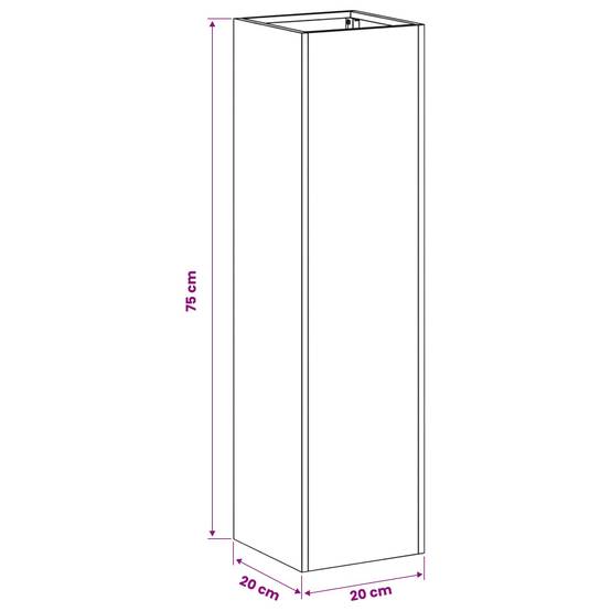 Vidaxl - Cache-pot de jardin Vert olive 20 x 20 x 75 cm vidaXL 8005322 - Image 8