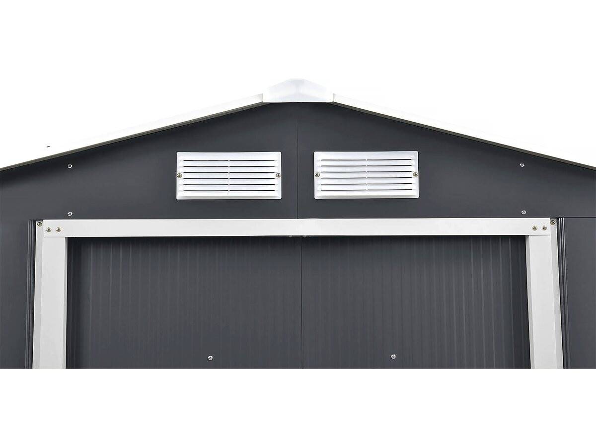 Habitat Et Jardin - Abri De Jardin Métal- "vegas"-  2.7 M² Avec Panneaux Solaires - Gris -habitat Et Jardin - Imagen 5