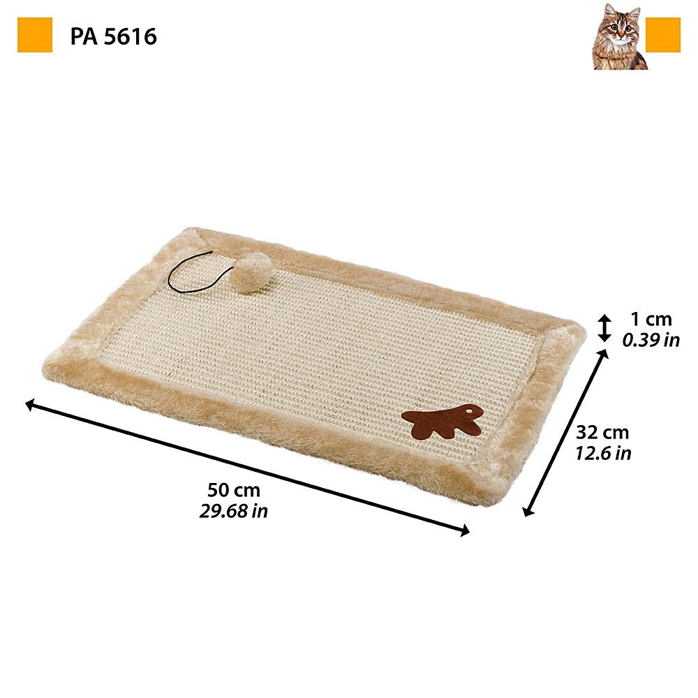 Ferplast - Tapis à griffes sisal peluche chat chats balle jouet Ferplast PA 5616 - Imagen 2
