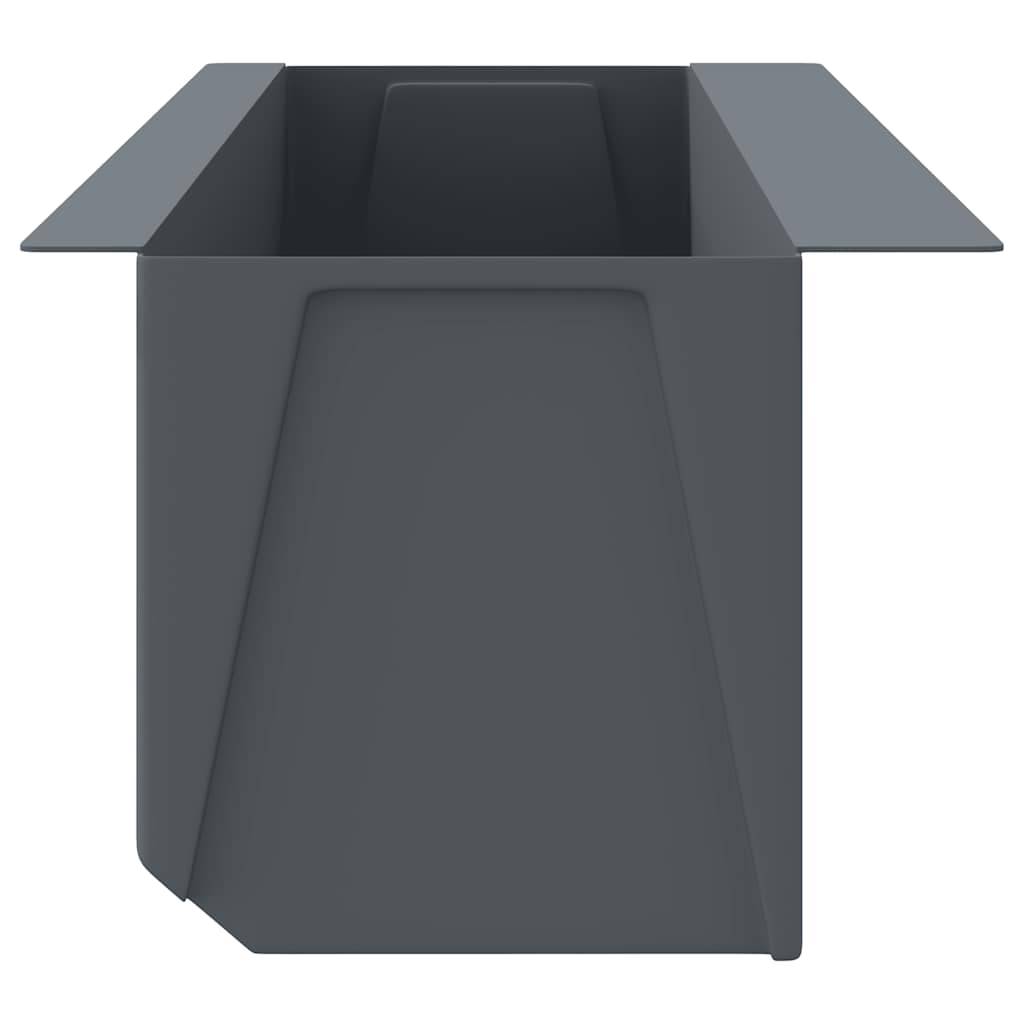 Boîtes à fleurs pour palettes Euro gris 36 x 13.5 x 9.5 cm - PANGIVO - Image 5