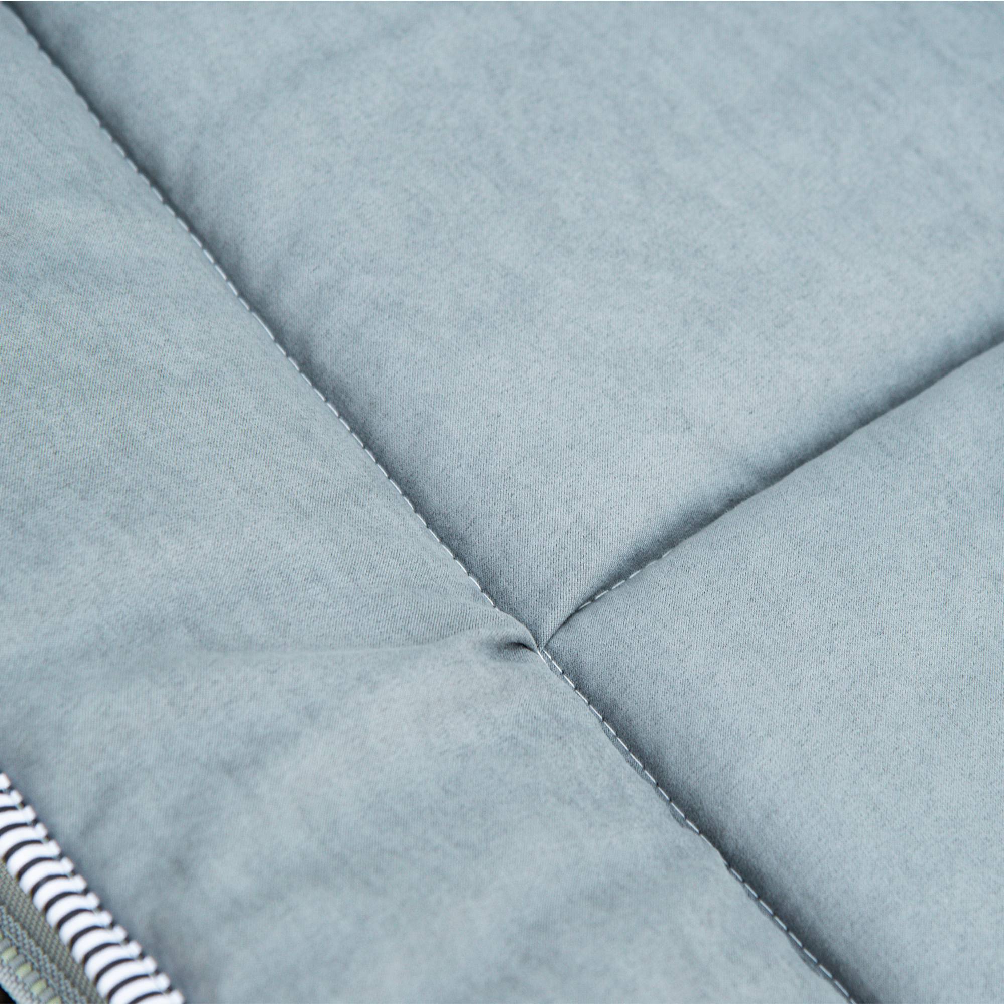 Lit de camp pliable et rembourré avec poche de rangement, 188x64,5x53 cm, gris clair - Image 10