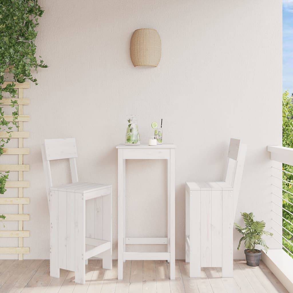 Prolenta Premium - Chaises de jardin bois blanc 40 x 48,5 x 115,5 cm - Prolenta premium p375.2 - Image 1