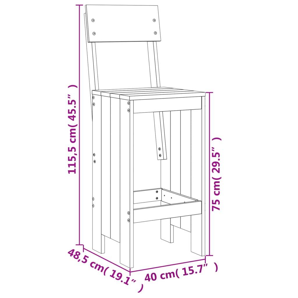 Prolenta Premium - Chaises de jardin bois blanc 40 x 48,5 x 115,5 cm - Prolenta premium p375.2 - Image 8