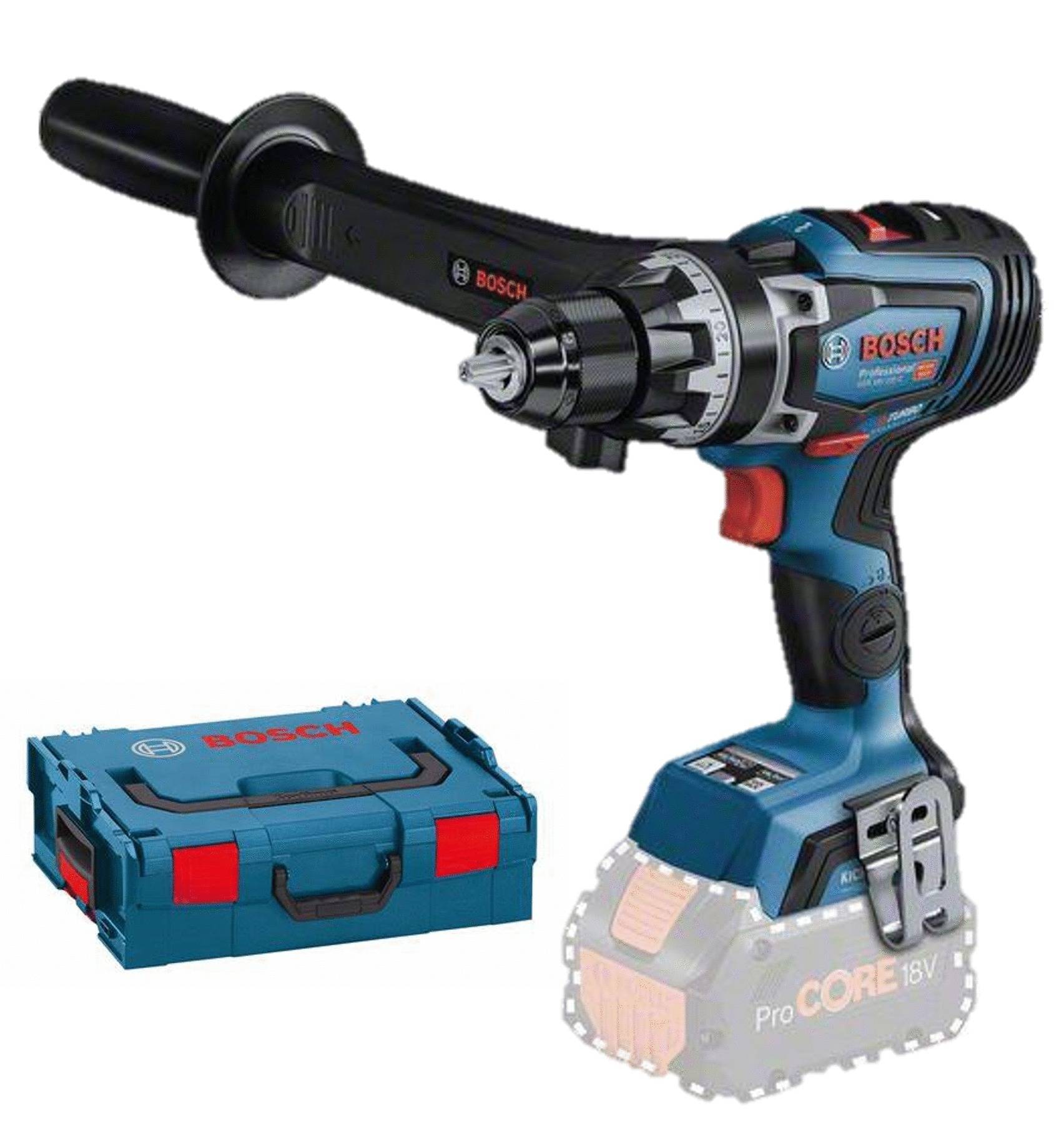 Bosch Professional - Perceuse-visseuse 18V GSR 18V-150 C Professional BITURBO (sans batterie ni chargeur) + L-BOXX - BOSCH - 06019J5002 - Image 1