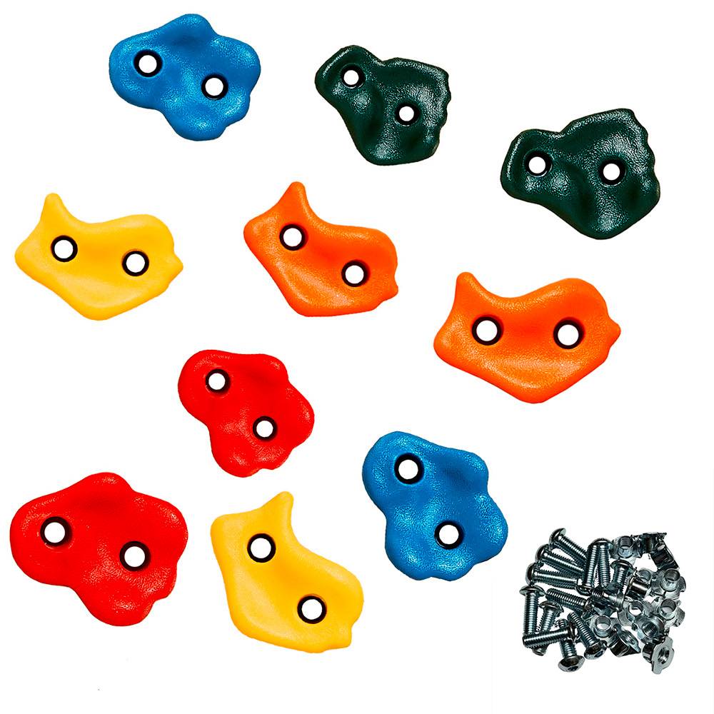 Kangui - 10 Pierres à grimper d'escalade pour structures de jeux - Fixations incluses Kangui - Image 1