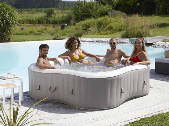 Infinite Spa - Spa gonflable Élite Plus trèfle Bulles 4 places + Accessoires offerts - Infinite Spa - Image 3