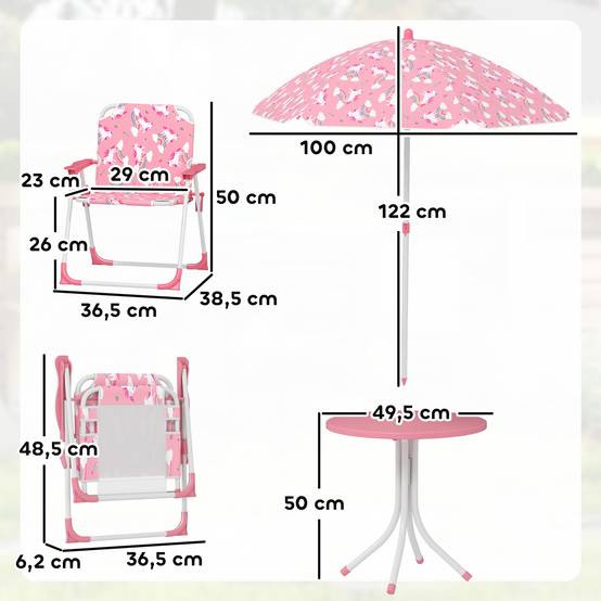 Salon de Jardin en Résine Tressée Demi-Ronde 6 pièces | Mobilier de jardin Rose Plastique 49.5x49.5x50 cm - Image 5