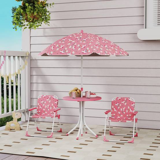 Salon de Jardin en Résine Tressée Demi-Ronde 6 pièces | Mobilier de jardin Rose Plastique 49.5x49.5x50 cm - Image 3
