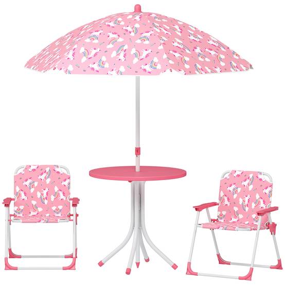 Salon de Jardin en Résine Tressée Demi-Ronde 6 pièces | Mobilier de jardin Rose Plastique 49.5x49.5x50 cm - Image 2