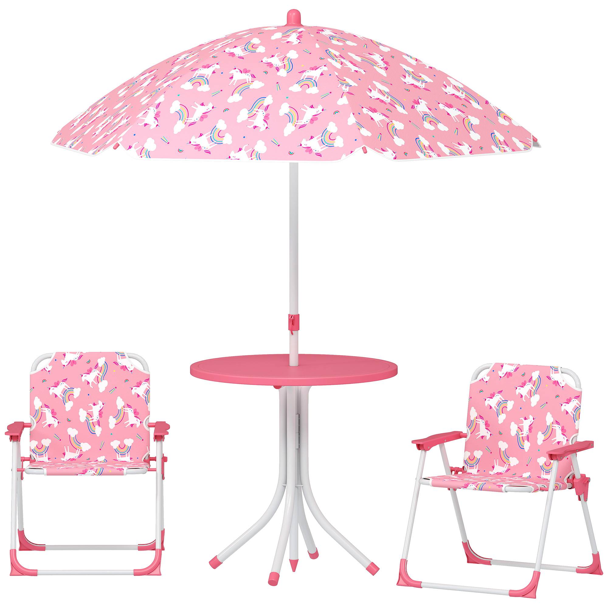 Salon de Jardin en Résine Tressée Demi-Ronde 6 pièces | Mobilier de jardin Rose Plastique 49.5x49.5x50 cm - Image 2