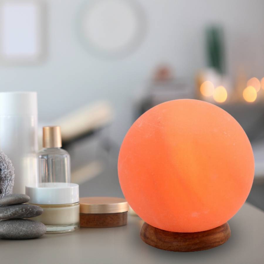 Zen Light - Lampe en Sel d'Himalaya Moon - Matériau 100% Naturelle-Sculptée à la Main–Câble et Ampoule Fournis- Zen'Light - Image 1