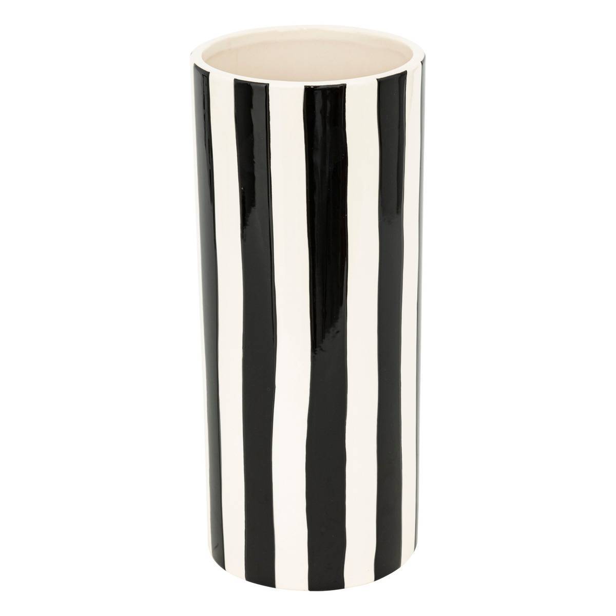 Atmosphera - Vase céramique Edric noir & blanc H30cm - Atmosphera Créateur d'intérieur - Imagen 2