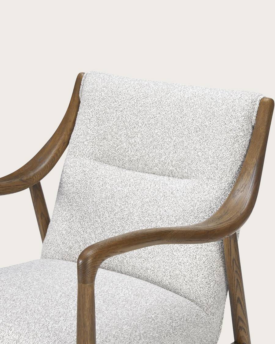 Ambre - Fauteuil en bois massif chêne et en lin - UNIQKA - Imagen 7