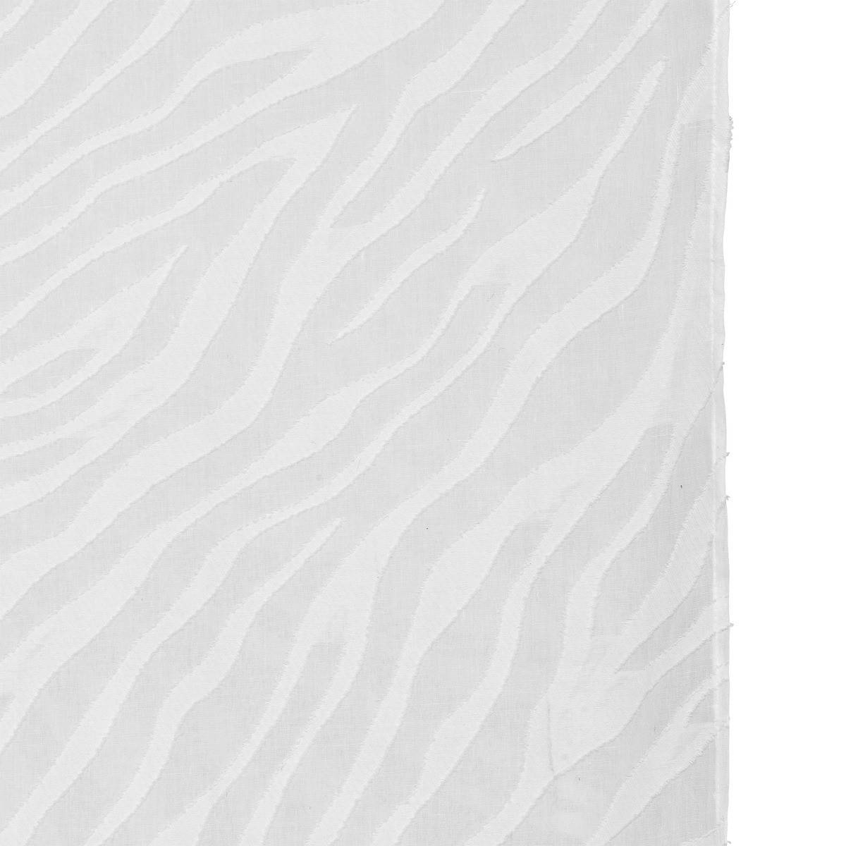 Voilage à œillets Blanc motifs jacquard 140 x 240 cm - Imagen 2