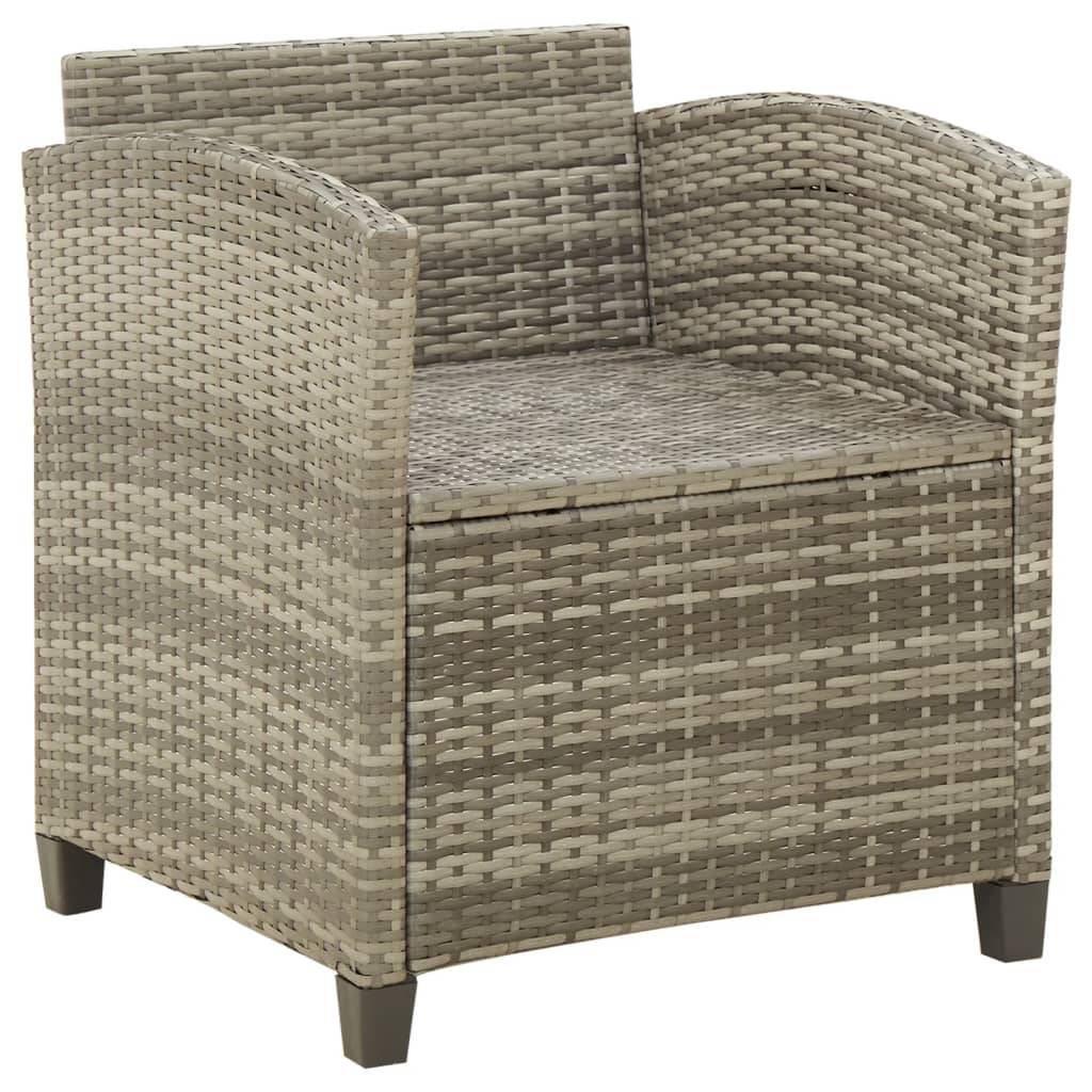 Fauteuil Bas de Jardin en Résine Tressée avec Coussins pour Salon d'Extérieur Gris – ComfortXL Outdoor Living - Image 5