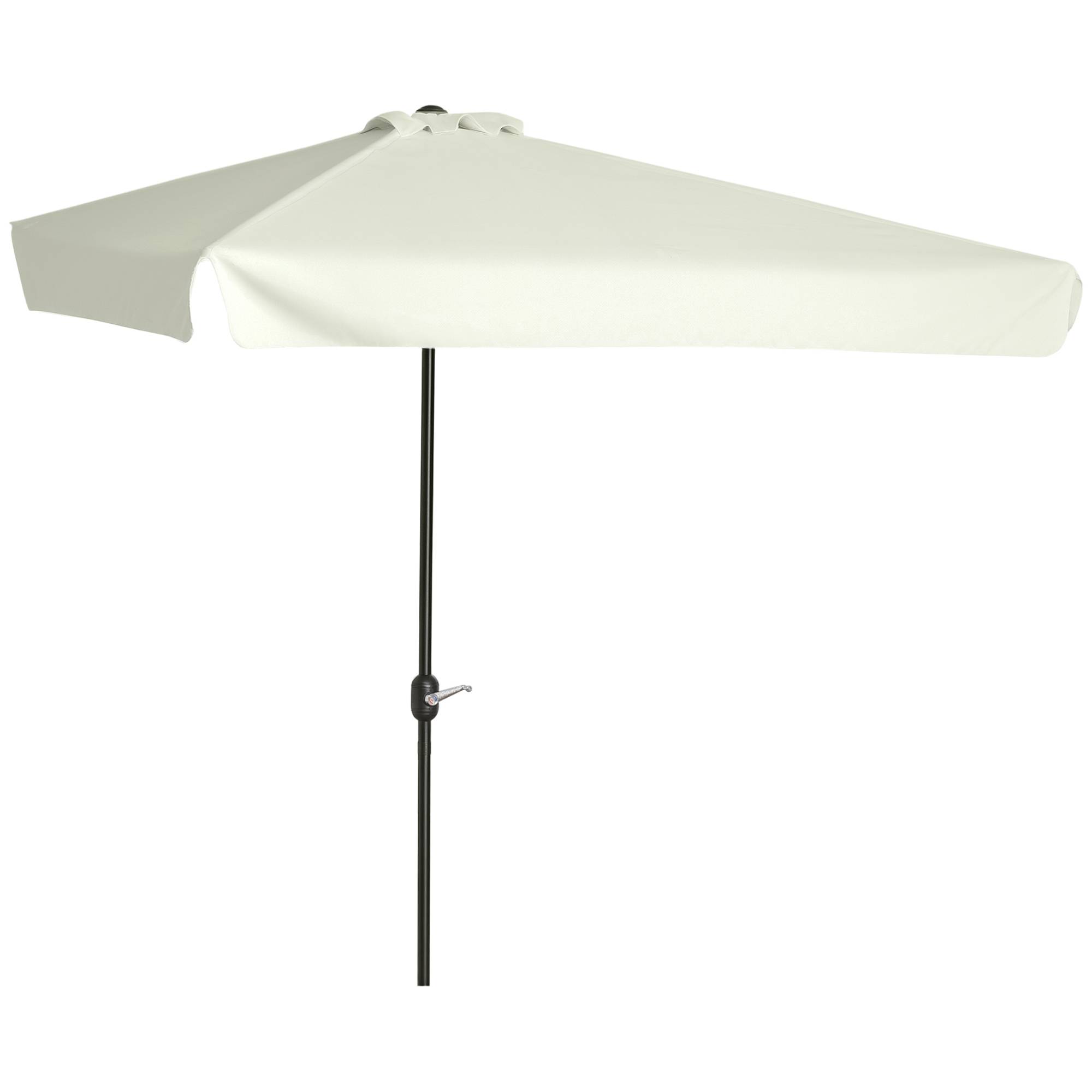 Demi-Parasol Mural Métal pour Balcon et Terrasse avec Manivelle 230x130 Crème - ComfortXL Outdoor Living - Image 1
