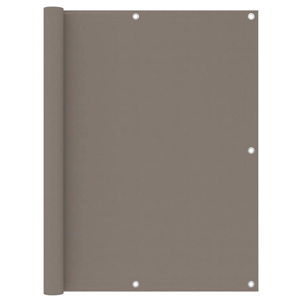 Helloshop26 - Écran de balcon brise pare vue protection confidentialité 120 x 400 cm tissu oxford taupe - Imagen 1