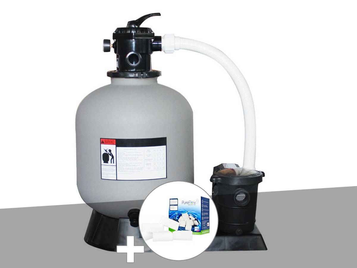 Aquazendo - Groupe de filtration AquaZendo Aqua Premium 10 m³/h + Média filtrant textile PureFlow 3D
