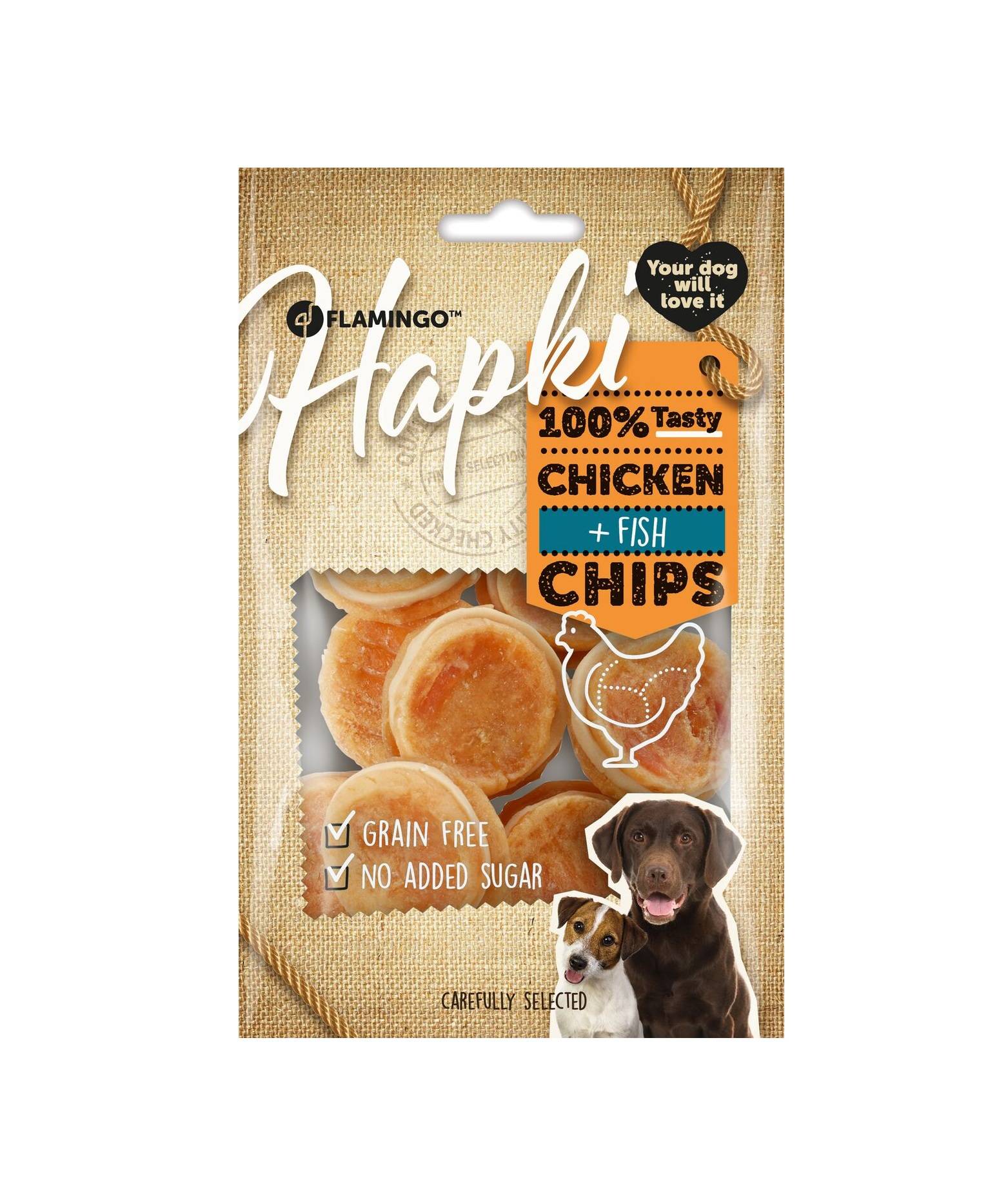 Friandises Chips poulet & poisson pour chien 85g - Image 2