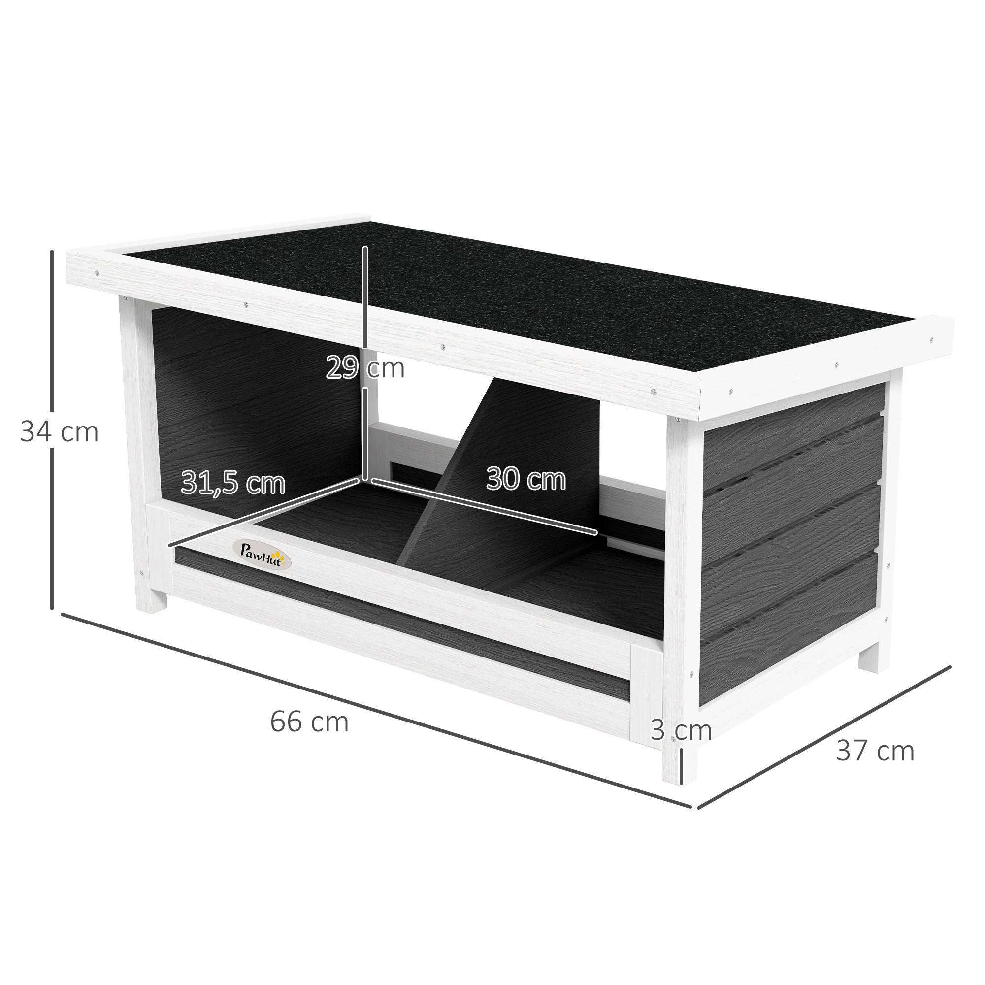 Pondoir nichoir pour poules 3 emplacements avec toit asphalte structure en bois 66 x 37 x 34 cm gris noir - Image 5