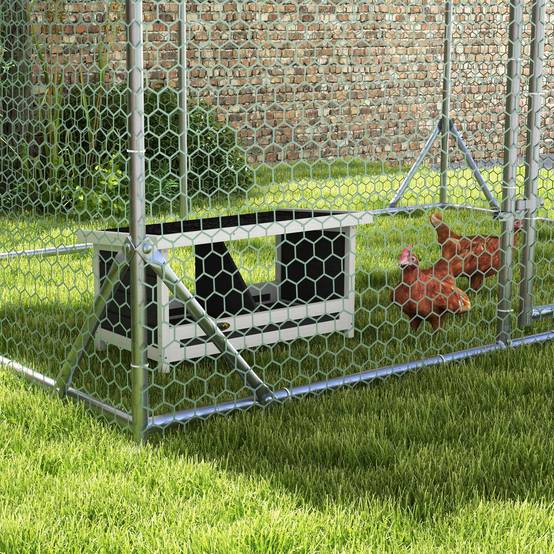 Pondoir nichoir pour poules 3 emplacements avec toit asphalte structure en bois 66 x 37 x 34 cm gris noir - Image 10
