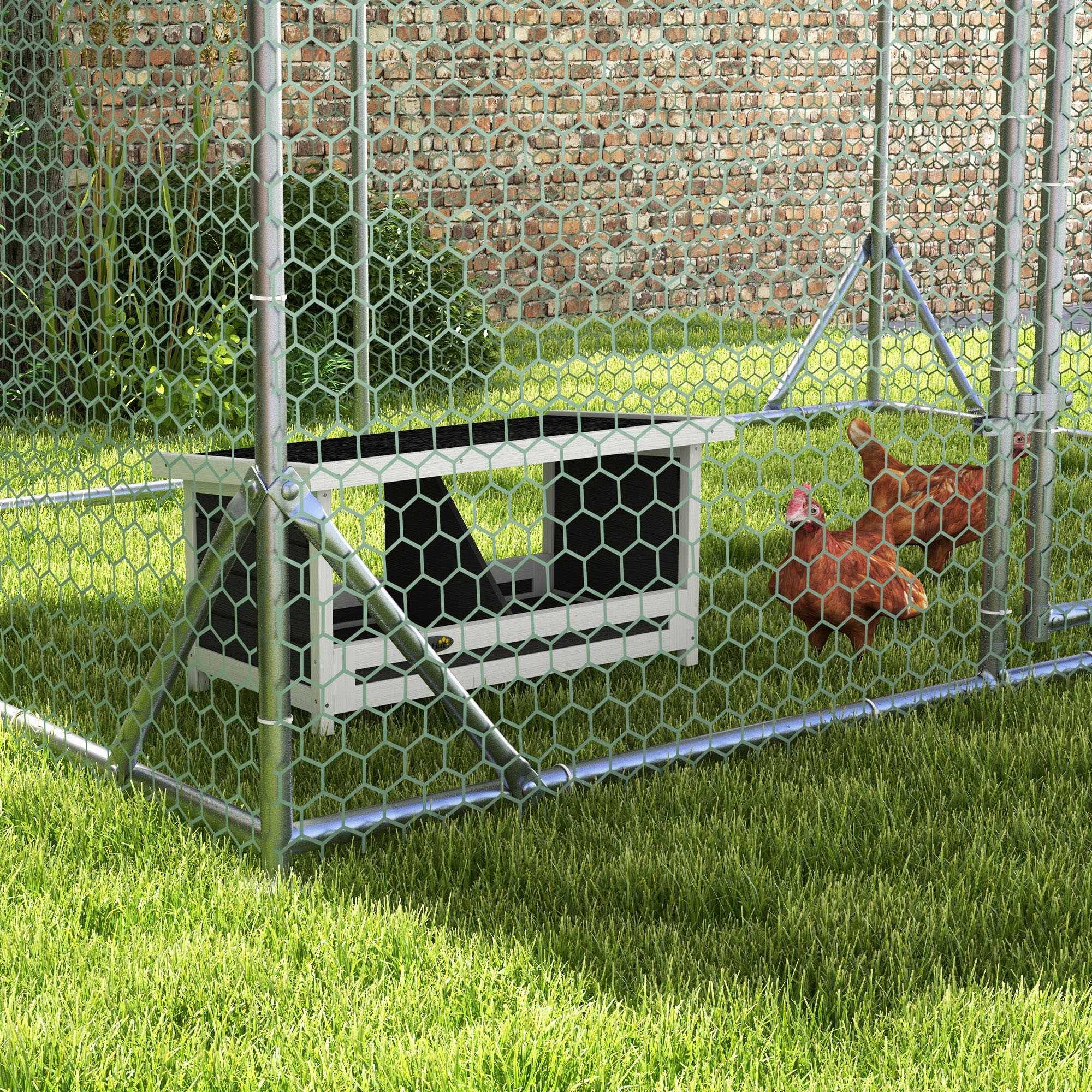 Pondoir nichoir pour poules 3 emplacements avec toit asphalte structure en bois 66 x 37 x 34 cm gris noir - Image 10