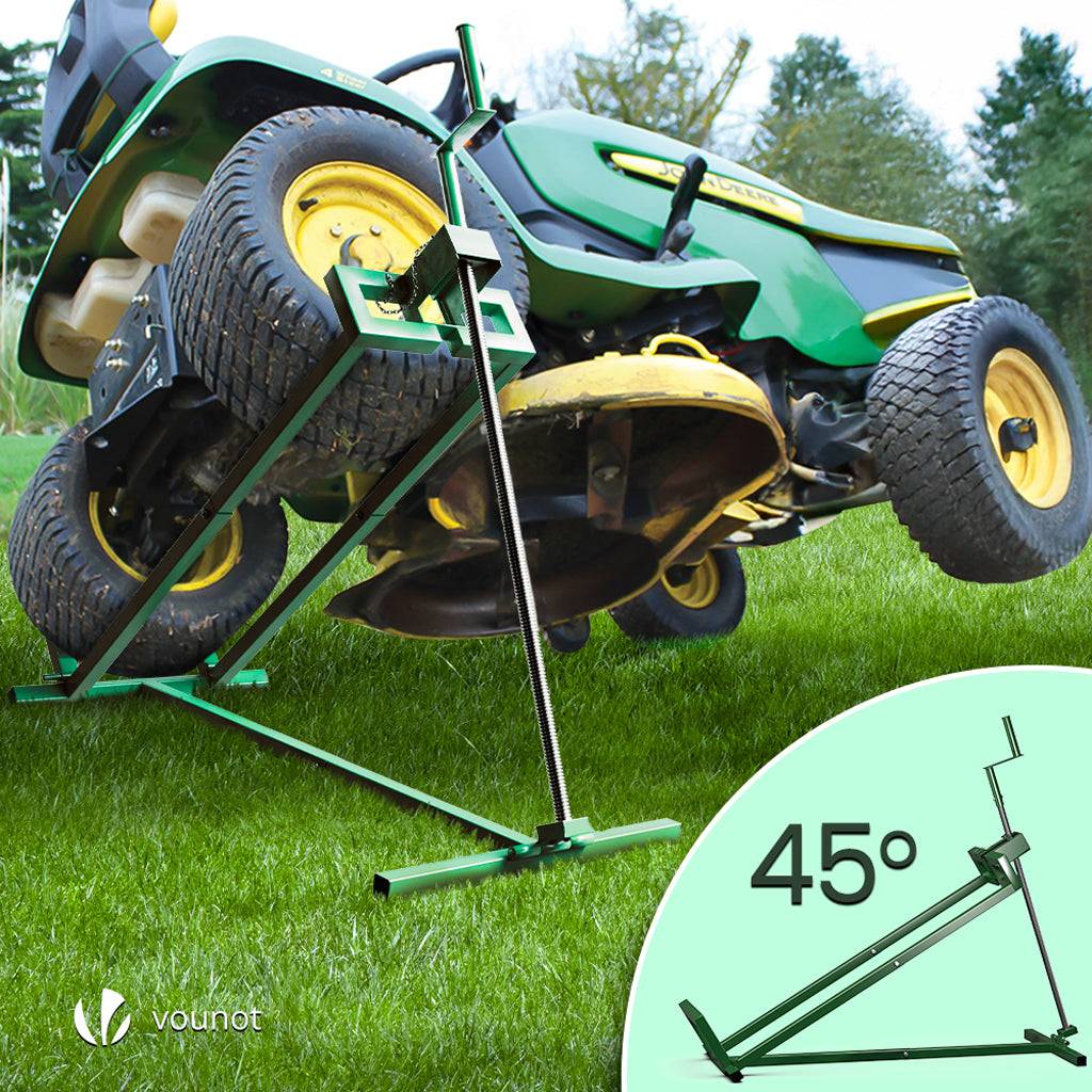 Vounot - Cric Lève Tracteur Tondeuse 400 kg max - télescopique 78 à 98 cm de long - angle d'inclinaison 45° - vert - VOUNOT® - Image 2
