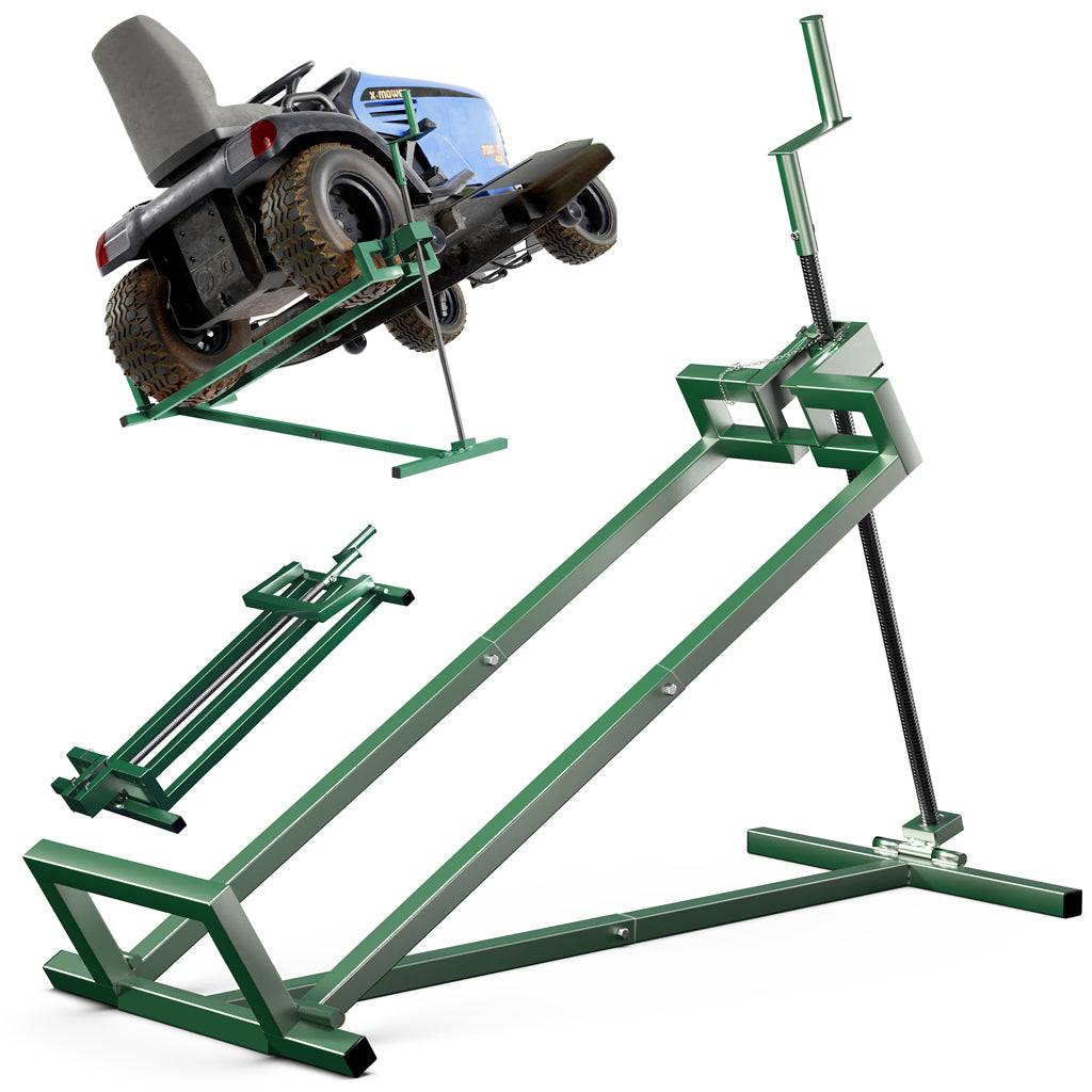 Vounot - Cric Lève Tracteur Tondeuse 400 kg max - télescopique 78 à 98 cm de long - angle d'inclinaison 45° - vert - VOUNOT® - Image 1