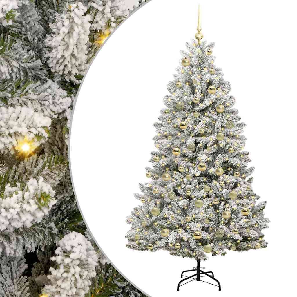 Vidaxl - Sapin de Noël artificiel Vert et blanc 180 cm PVC et métal vidaXL 3395752 - Image 2