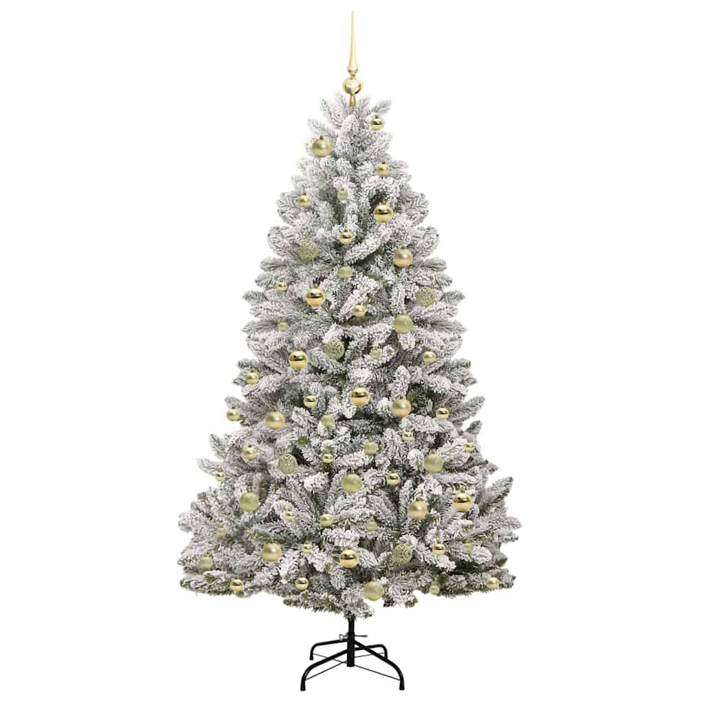 Vidaxl - Sapin de Noël artificiel Vert et blanc 180 cm PVC et métal vidaXL 3395752 - Image 5