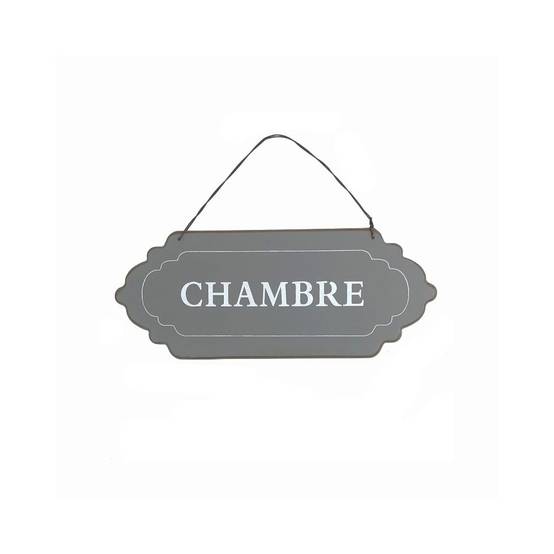 ~ Plaque de porte décorative vintage chambre fer gris 12x7cm Chemin de campagne - Imagen 1