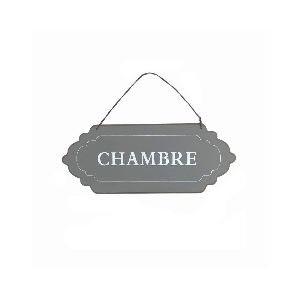 ~ Plaque de porte décorative vintage chambre fer gris 12x7cm Chemin de campagne - Imagen 1